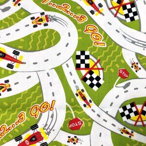 Race Car Track Drag Racing Fabric Jo Ann Fabrics Over for Sewing 2 Pieces